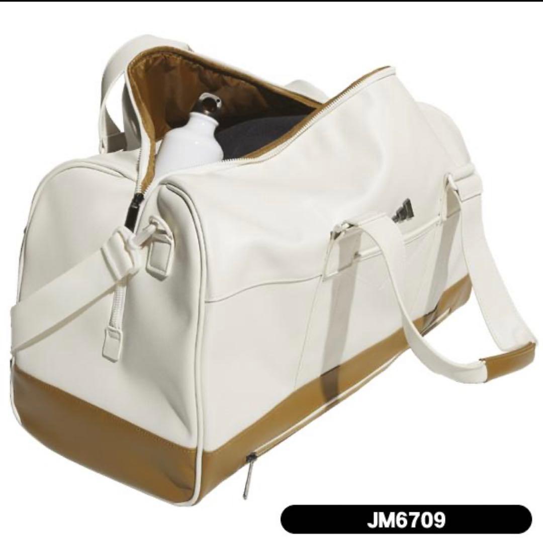 未使用adidas Golfアディダスゴルフ 合成皮革 ボストンバッグ　ベージュ