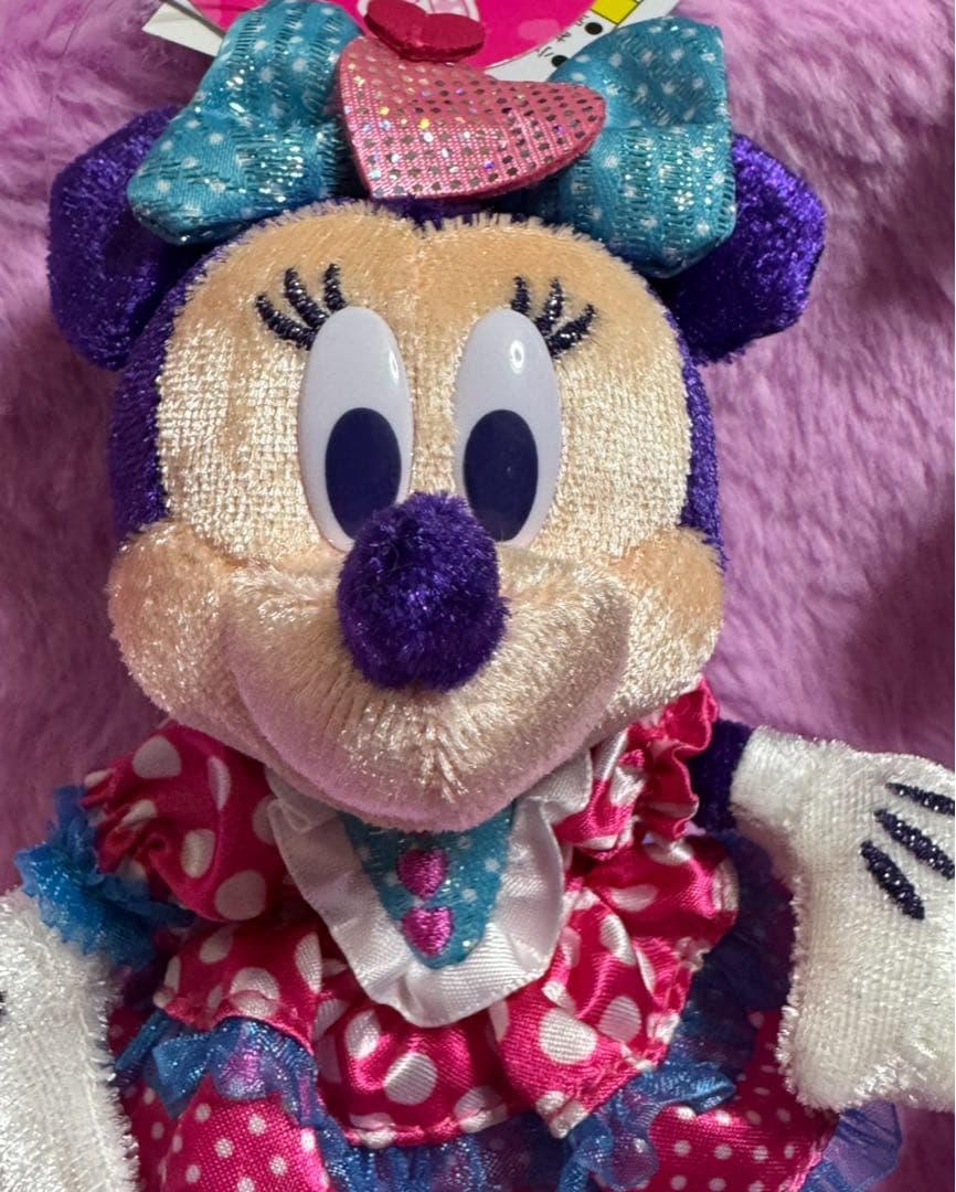 新品未使用♡ディズニーパルパルーザ　ミニー&ミッキーぬいぐるみバッジ①