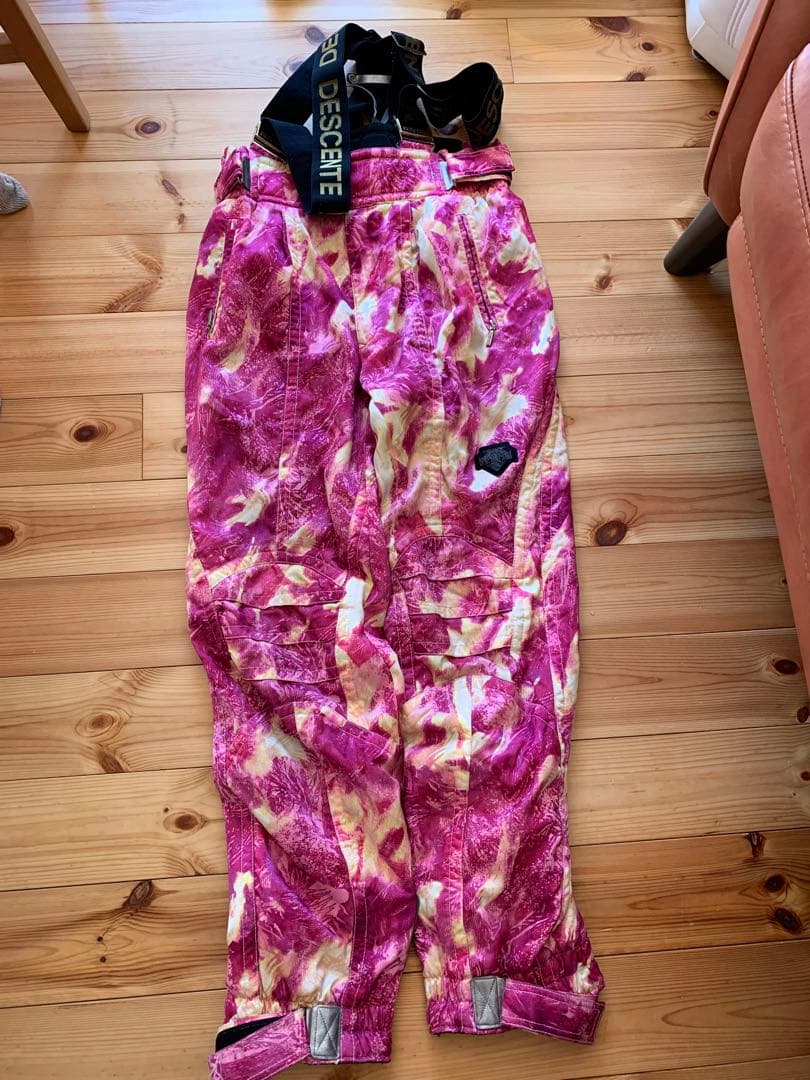 DESCENTE スキーウェア　ピンク　上下セット　レトロ