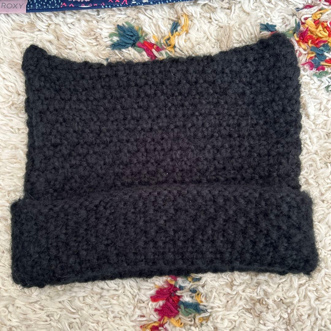 ロキシー　キッズ　スキーウェア　上下　グローブ　猫耳、耳当て付きニット帽　計5点