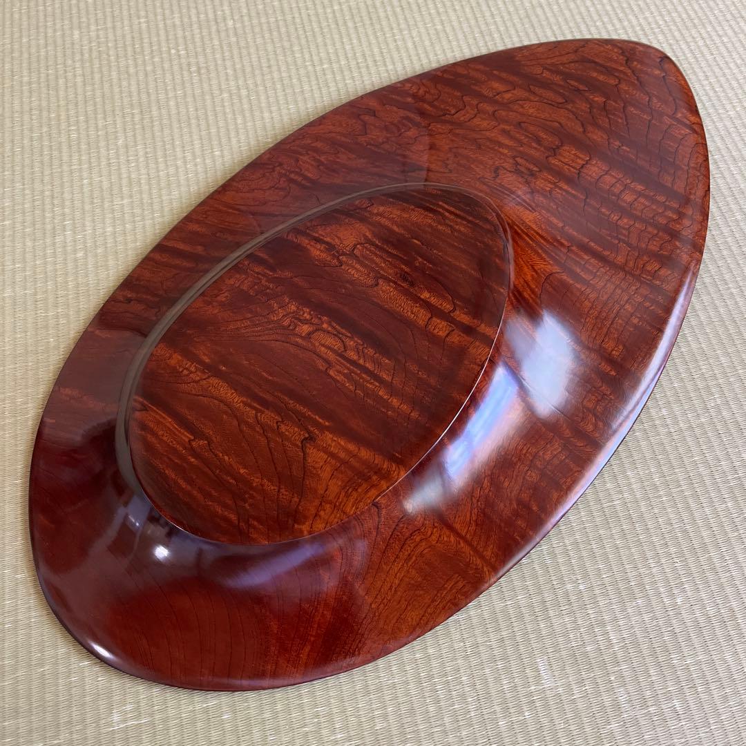 欅杢拭漆盛器(けやきもくふきうるしのもりき)　　IM238