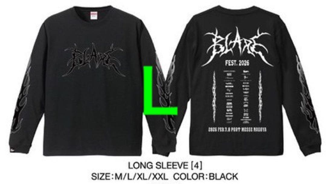 BLARE FEST 2026 ロンT L ブレアフェス coldrain