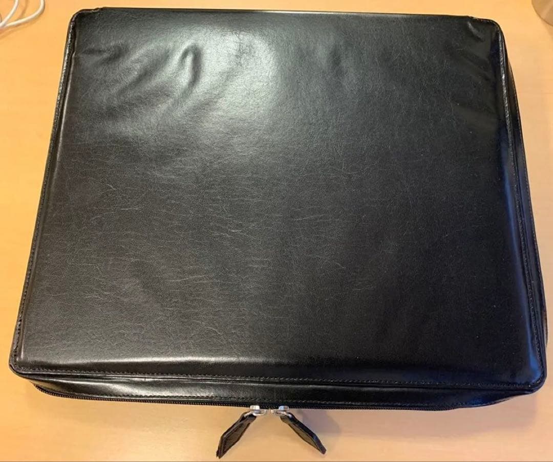 アシュフォード A4オーバーサイズ ダブルジッパー ドキュメントケース 黒