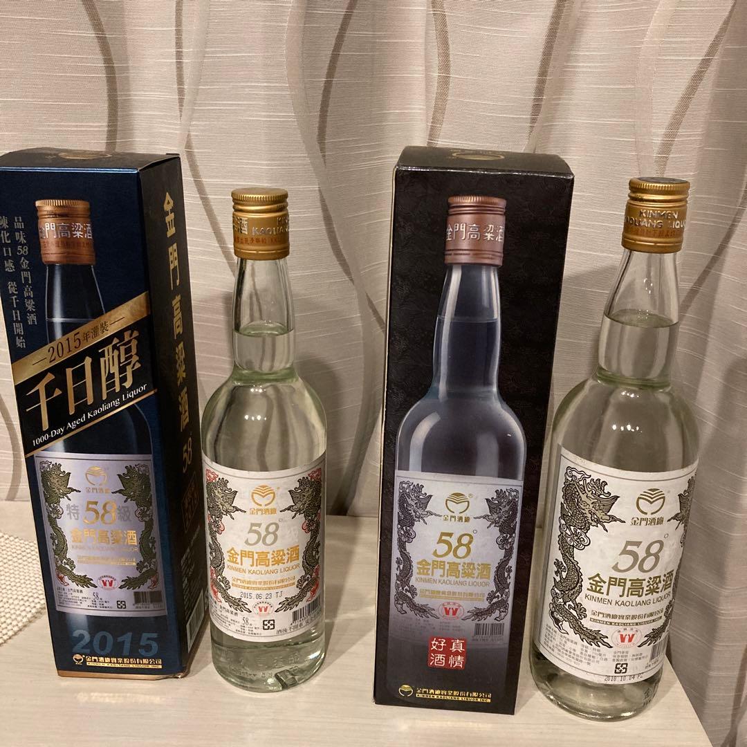 金門高粱酒　2010年 2015年 58%