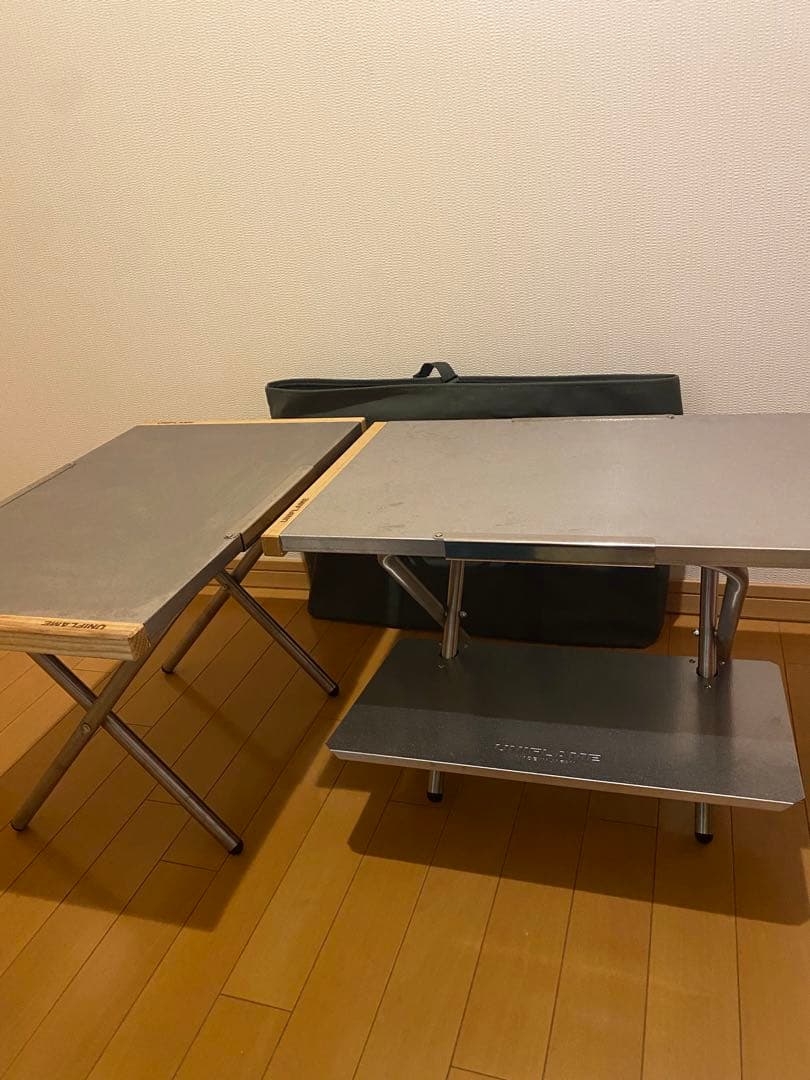 【2台セット】ユニフレーム 焚き火テーブル ＆ レッグラック ＆ 純正ケース