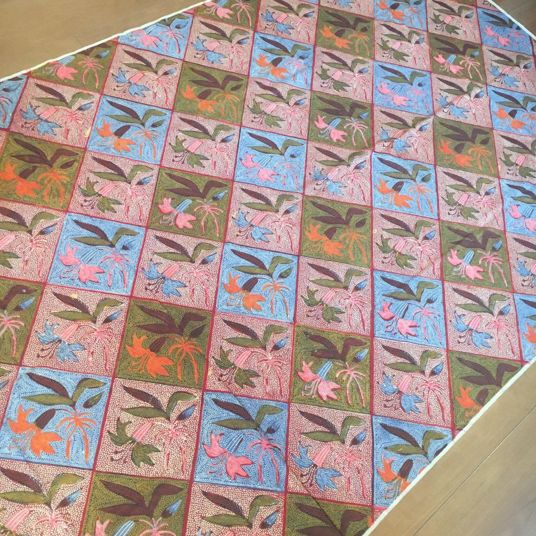 古布 ジャワ更紗（バティック）戦前 プカロンガン 菱ユリ紋