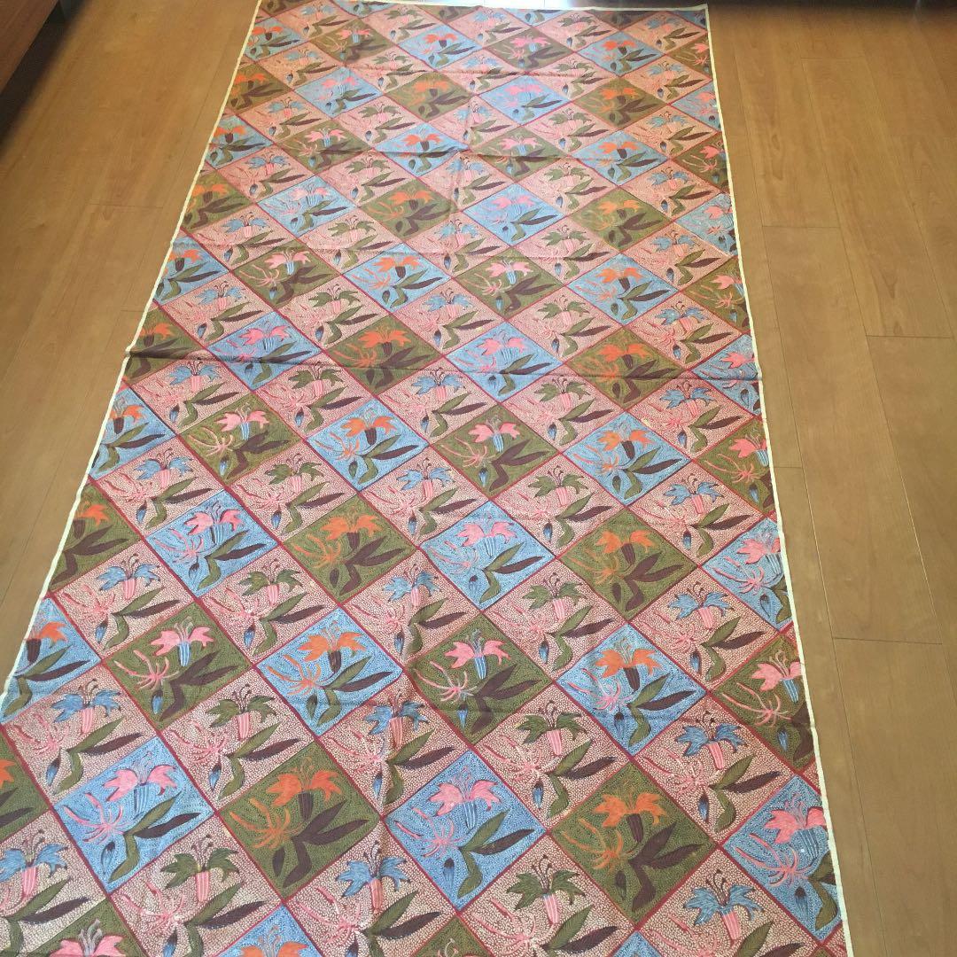 古布 ジャワ更紗（バティック）戦前 プカロンガン 菱ユリ紋