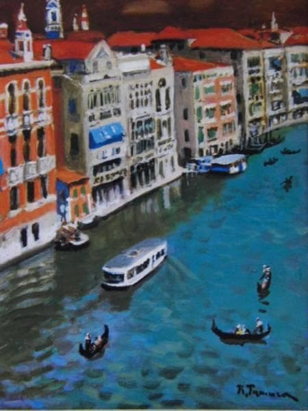 田村 孝之介、河岸、高級希少画集画、版上サイン入 新品額付