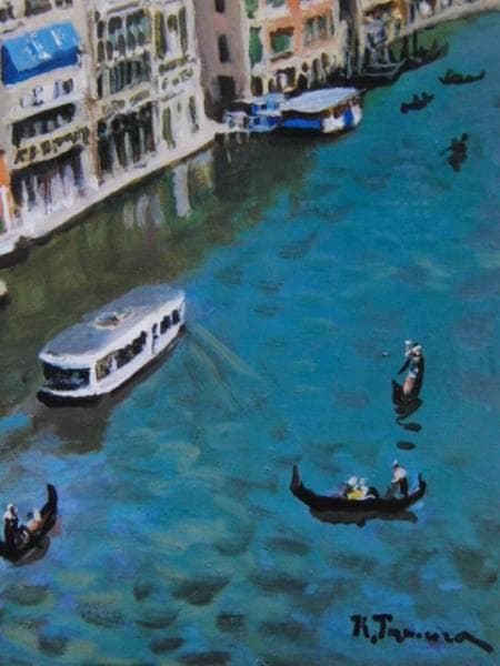 田村 孝之介、河岸、高級希少画集画、版上サイン入 新品額付