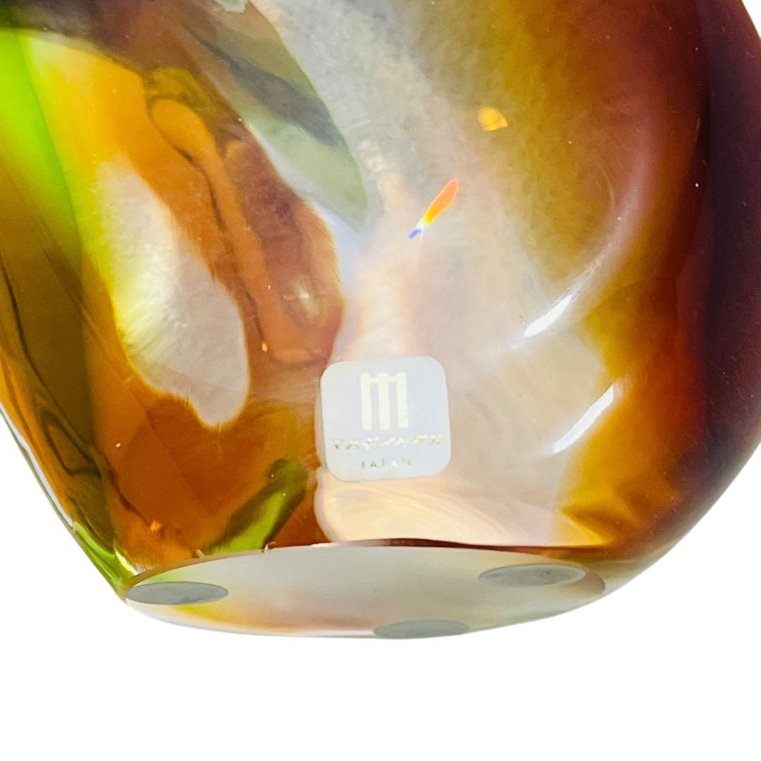 マルティグラス 鹿 ガラスオブジェ ペア 置物 大小セット レトロ