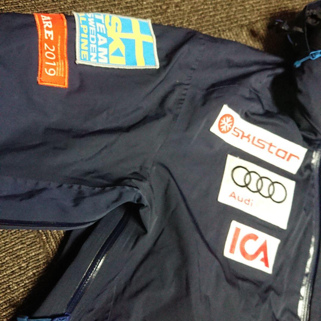 送料無料【GOLDWIN】スウェーデンチーム 斜めジップネイビージャケット M