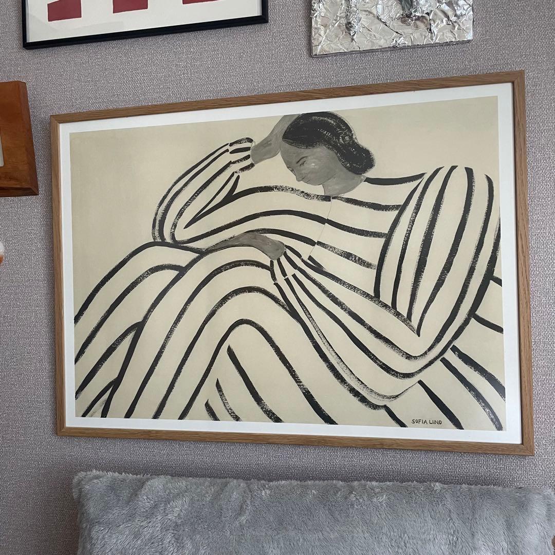 【フレーム付】 50×70cm THE POSTER CLUB Waiting