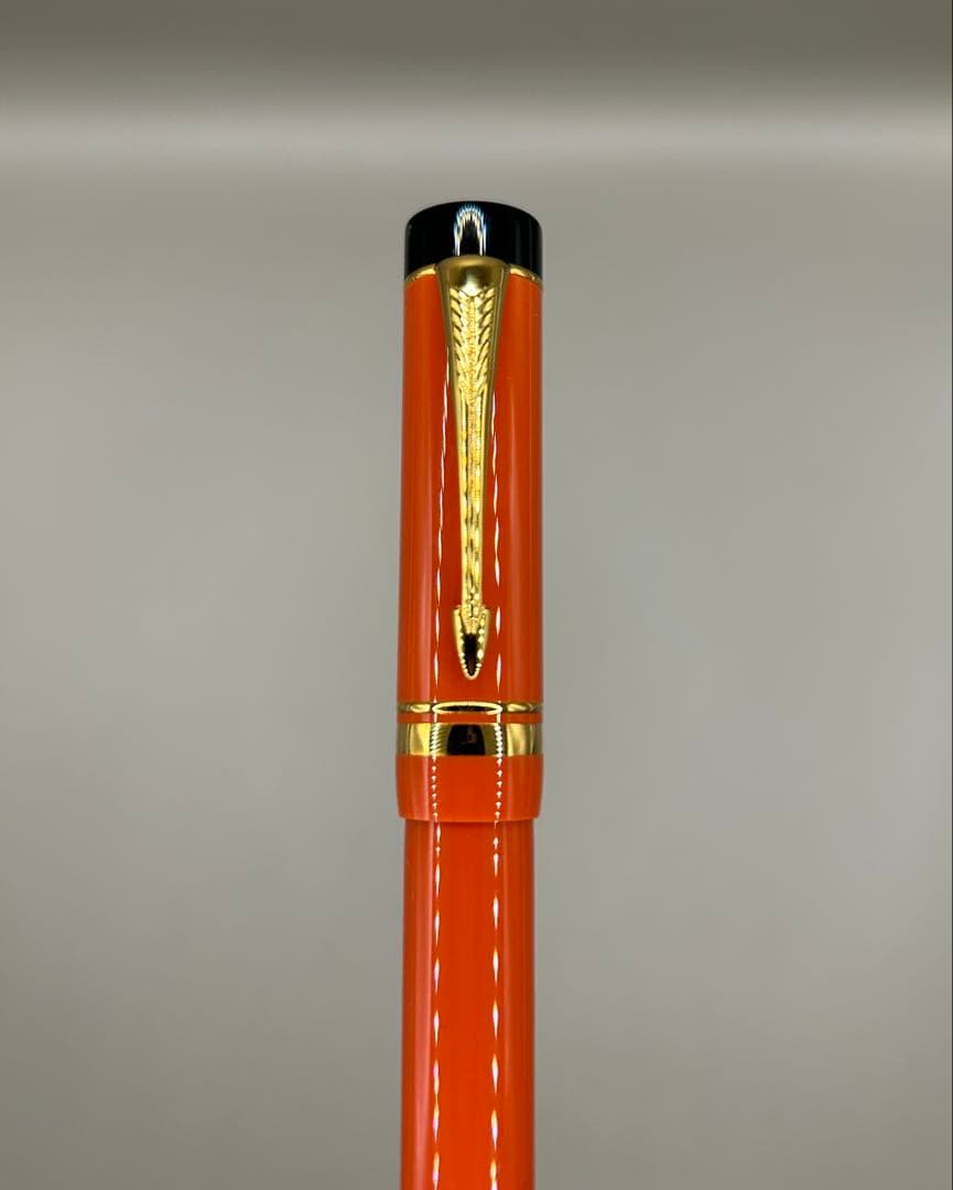 【希少】Parkerデュオフォールド 万年筆 ペン先K18 1990年オレンジ