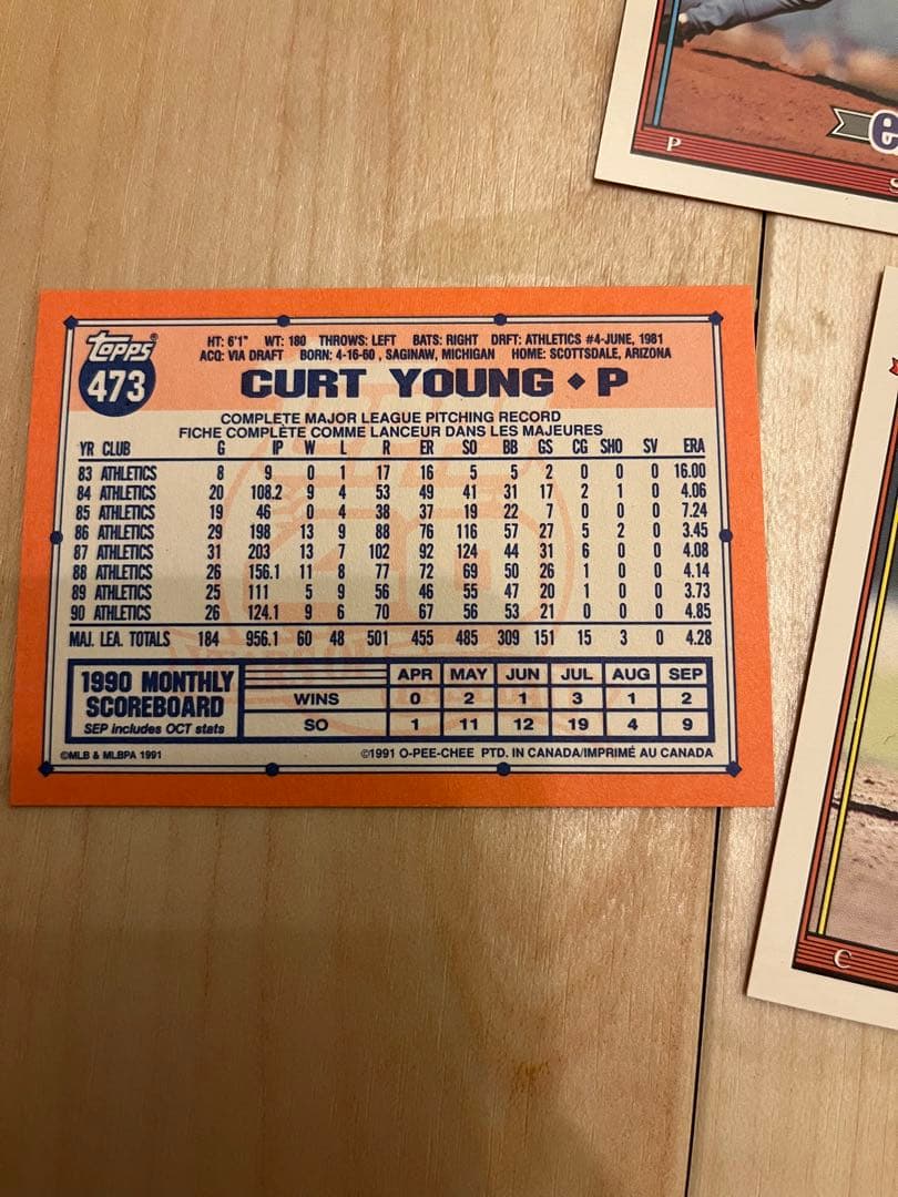 ゲームセンター・ゲームカード topps 40 years of baseball cards 1991