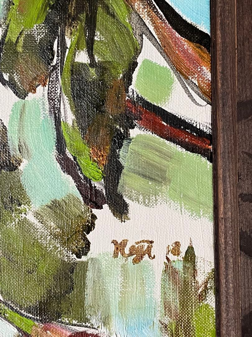 【油彩 原画】柿の木 ― 秋の光を描いた一点物（2019年作）