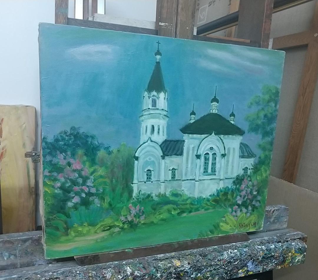 「ハリスト正教会」F10 油絵 絵画