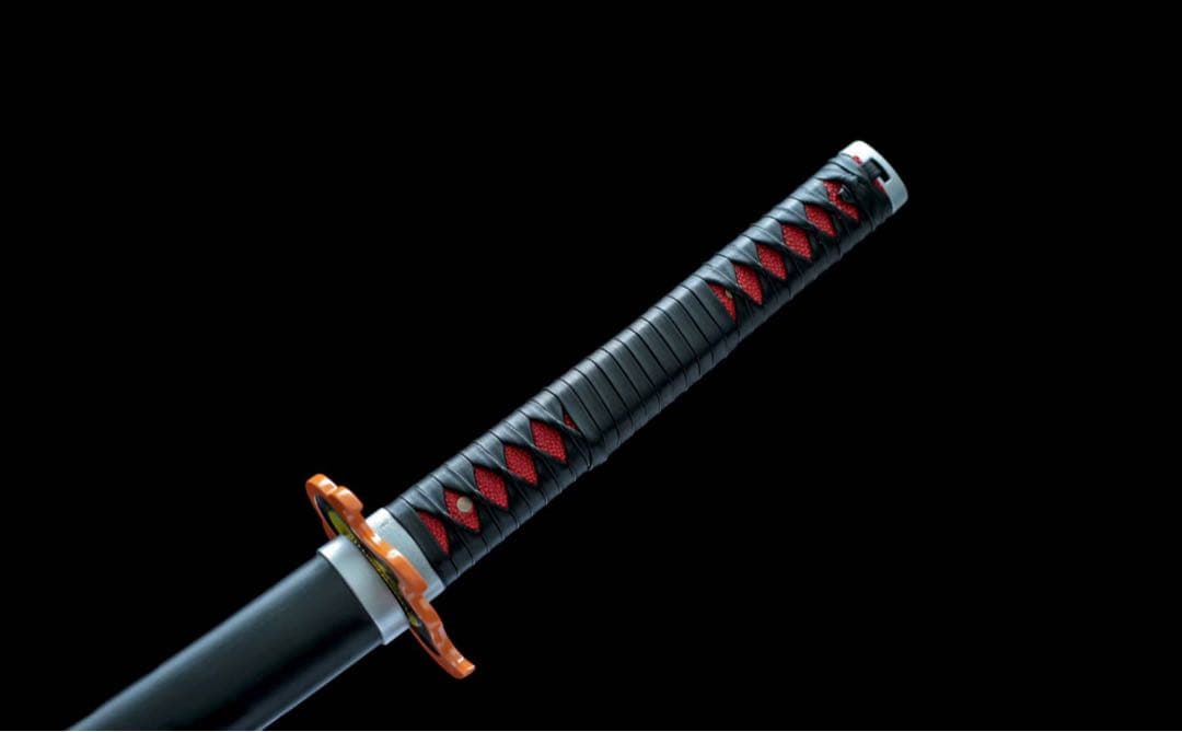 鬼滅の刃 赫刀 本牛革柄巻 日本刀 模造刀 武具 舞踊刀