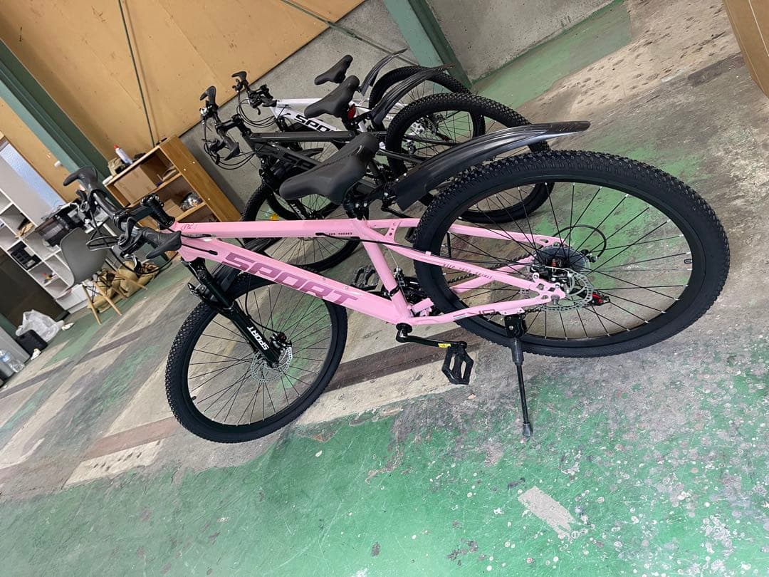 スポーツマウンテンバイク ホワイト/グレー/ピンク