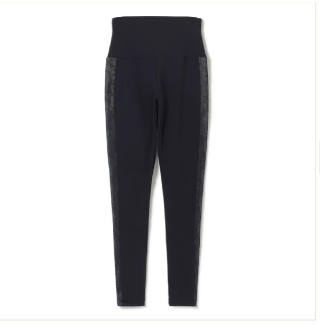 チャコット　バランス　サイドレースコンビレギンス　ブラックL新品　ヨガピラティス