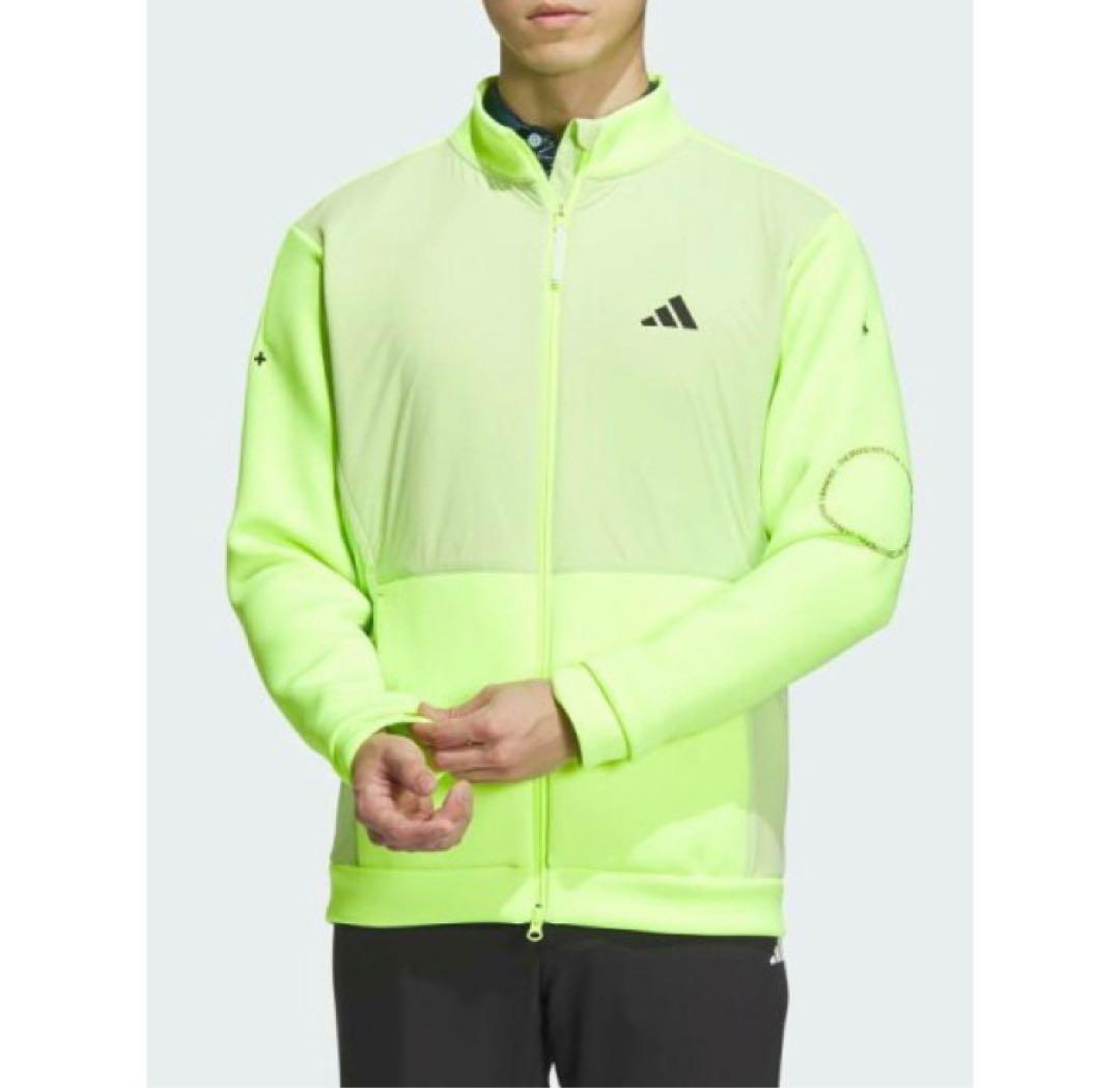 送料無料 新品 adidas GOLF ダンボールニット フルジップ S LEM