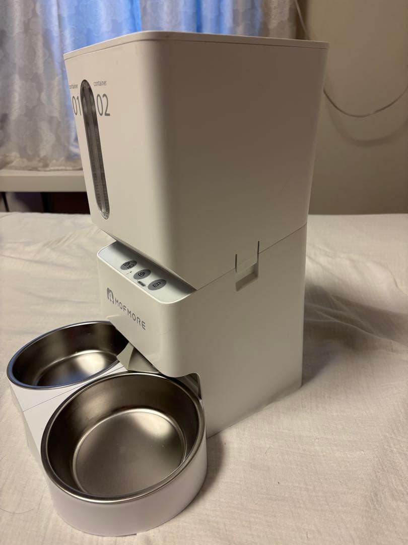 MOFMORE モフモア　2WAY給電　2種類のゴハンが出せる自動給餌器