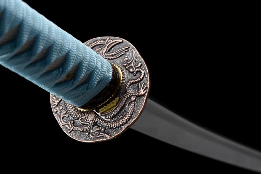 武具　刀装具　日本刀　模造刀   居合刀  ブルードラゴンサムライナイフ