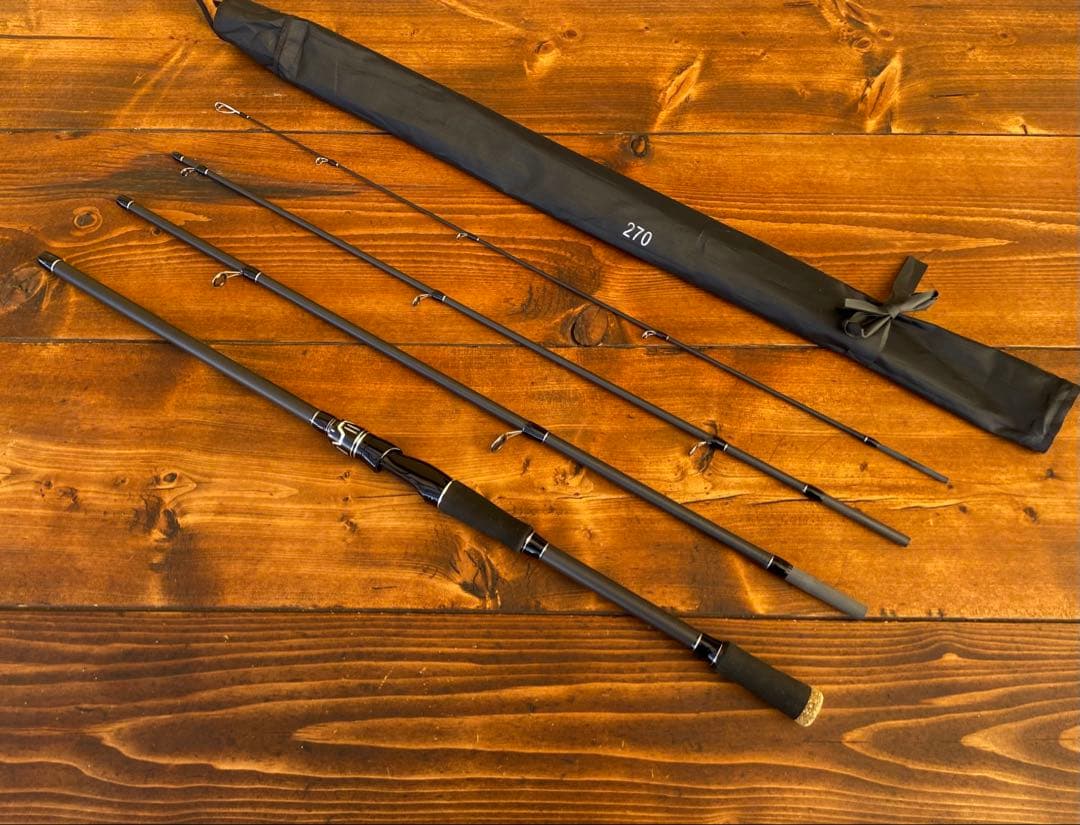 スピニングロッド カーボン　シーバス　9ft 270cm 4ピースパックロッド