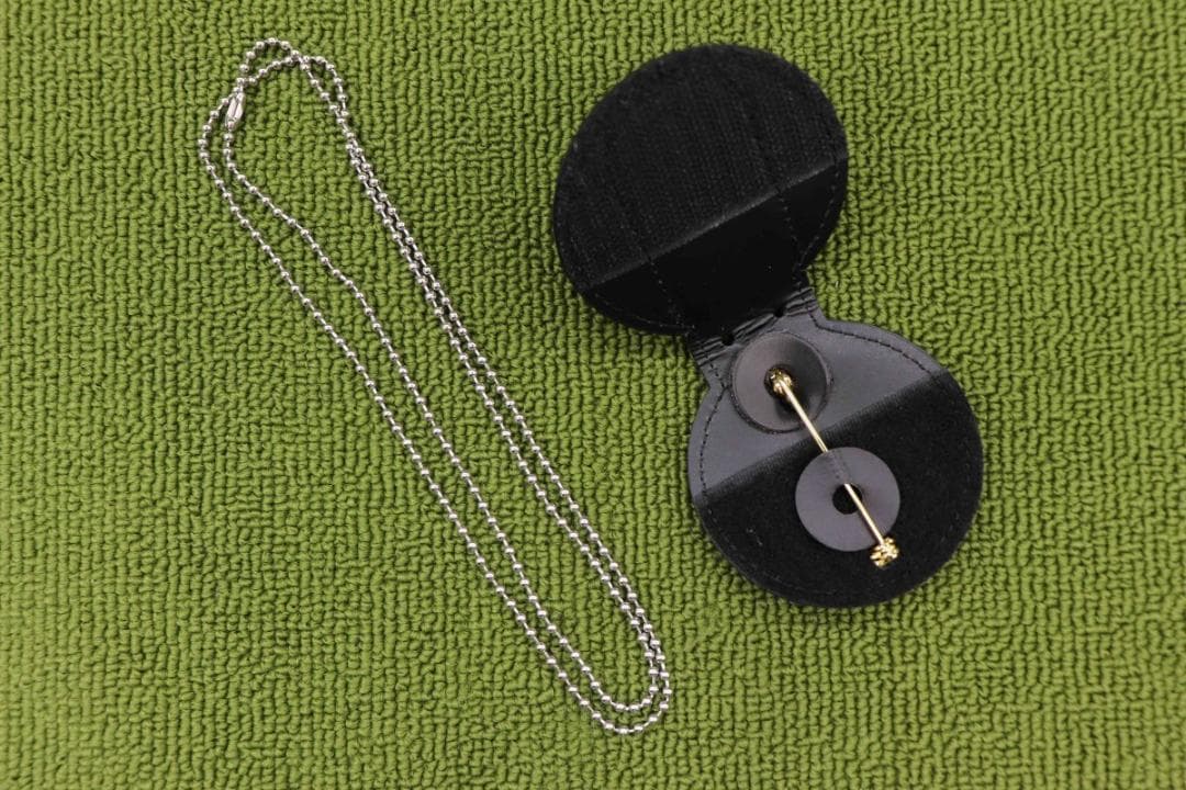 新品 US MARSHAL USマーシャル バッジ 革ホルダー 金 GOLD丸型