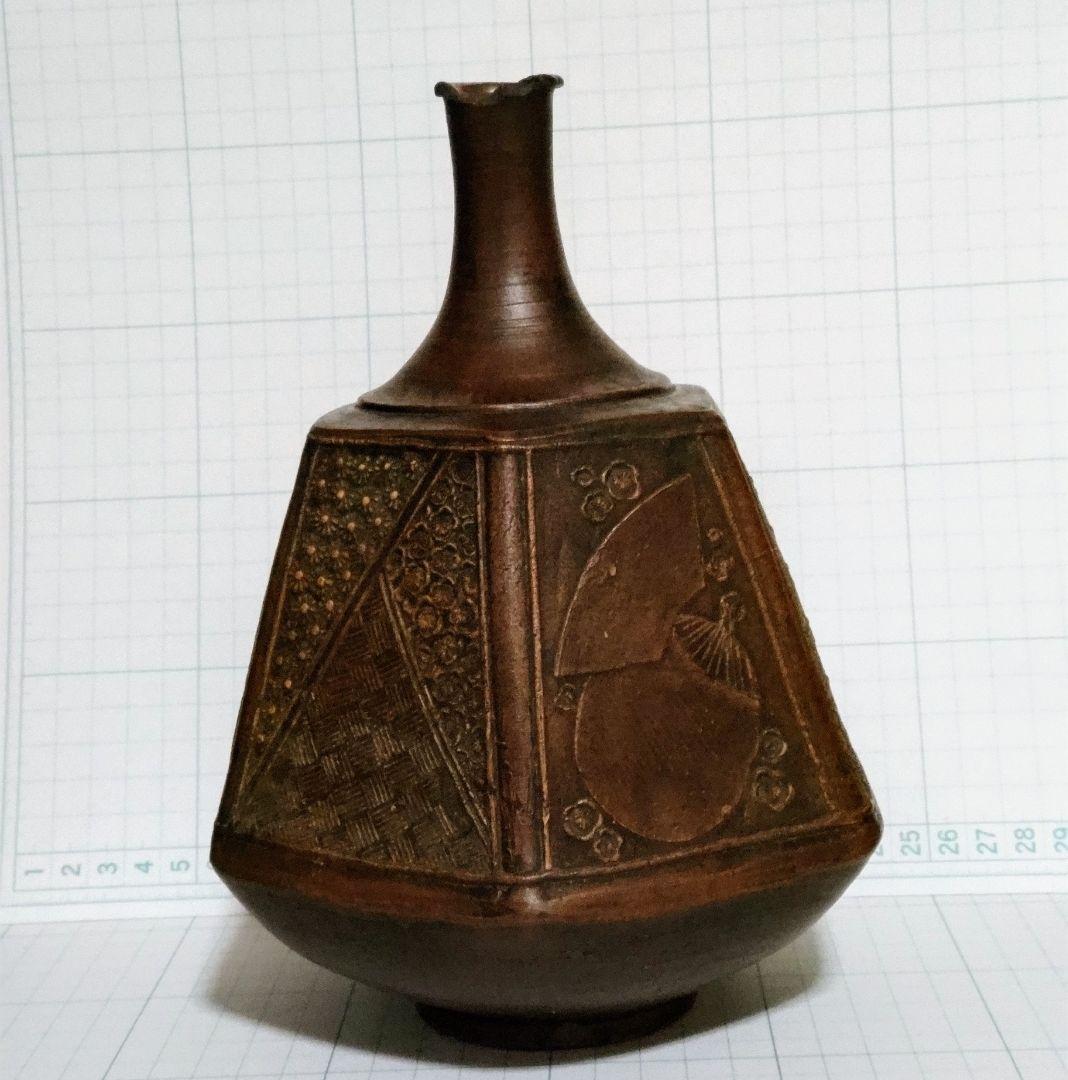 六角徳利　古備前焼　希少　岡山県