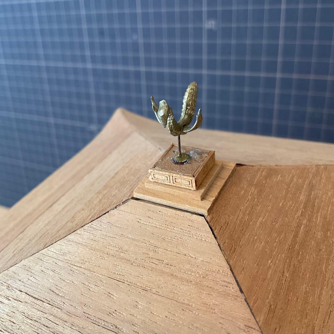 完成品　Woody JOE/ウッディジョー 1/75 金閣　白木作り【組立済み】