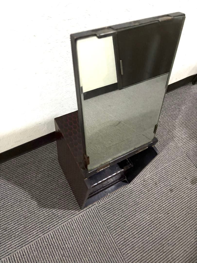 半額　銀座松屋　骨董　鎌倉彫　鏡台仕掛けの飾り棚　小箪笥アンティーク