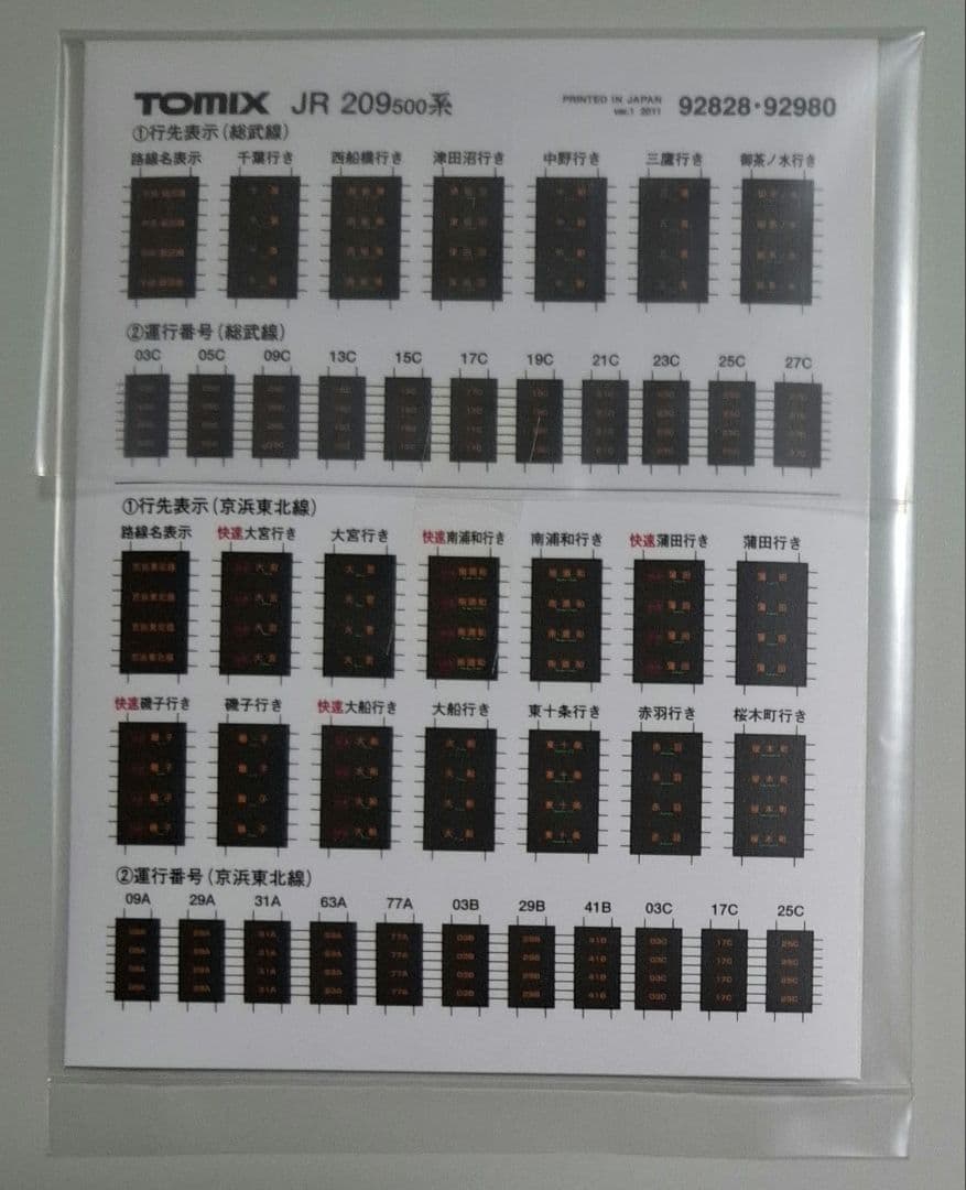 TOMIX　92980　JR　209 500系通勤電車（京浜東北線）【限定品】