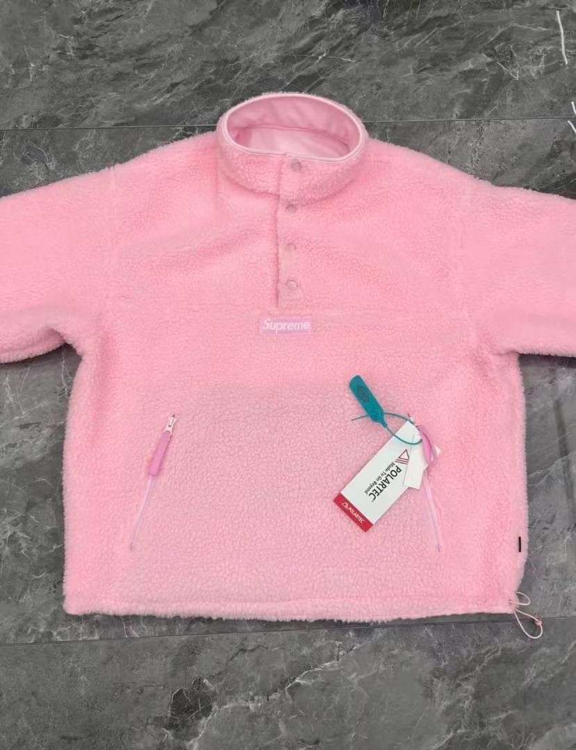 Supreme ピンク フリースジャケット男女兼用