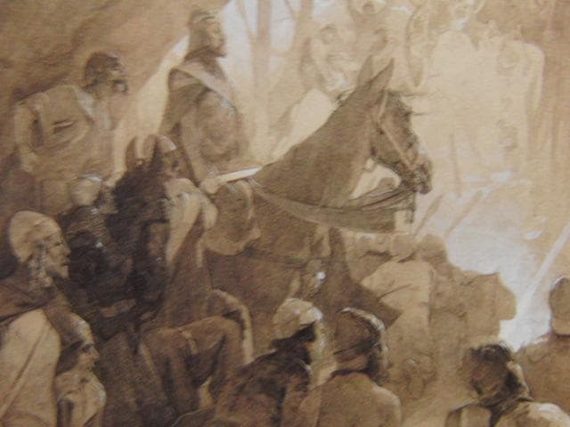 アルフォンス・ミュシャ、「スペイン史」の挿絵、下絵、希少な画集より