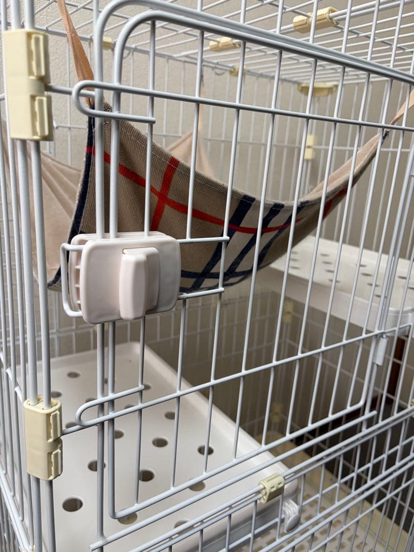 【ヒーター付き】purlove キャットケージ　ハンモック付き　ホワイト