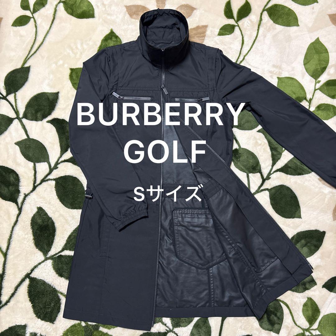 美品 バーバリーゴルフ 2WAY ナイロンジャケットコート 黒 サイズ1 S相当
