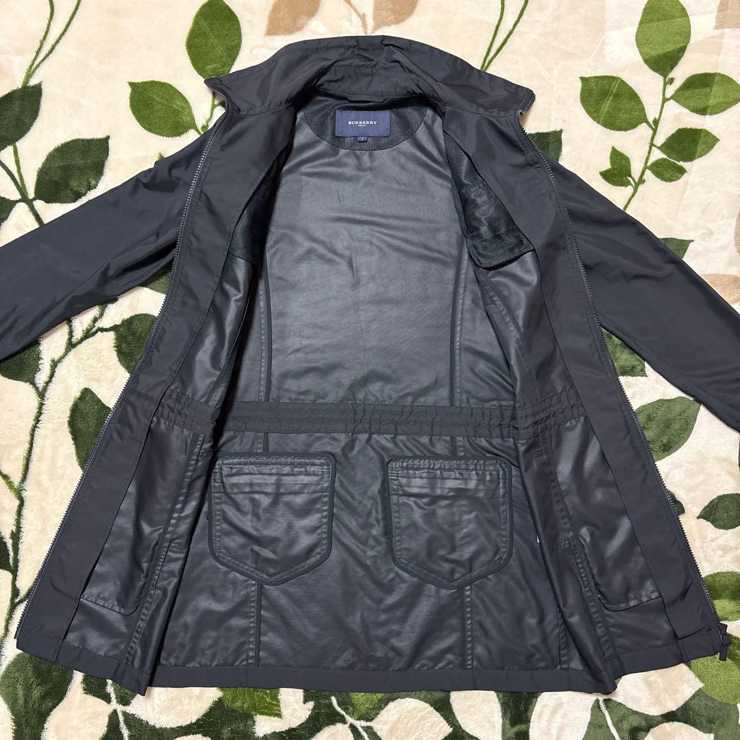 美品 バーバリーゴルフ 2WAY ナイロンジャケットコート 黒 サイズ1 S相当