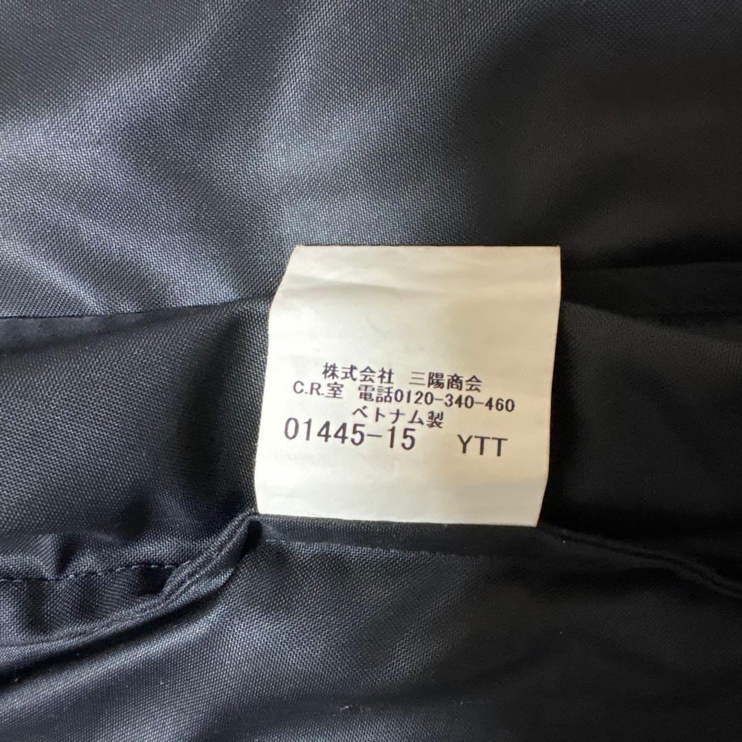 美品 バーバリーゴルフ 2WAY ナイロンジャケットコート 黒 サイズ1 S相当