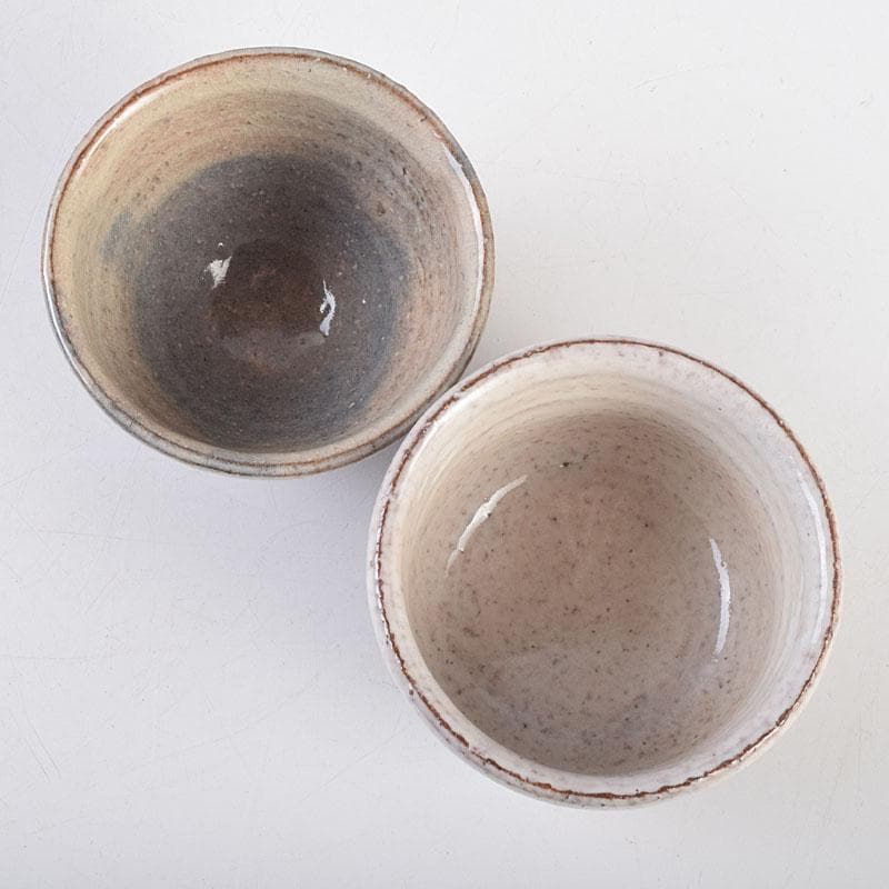 萩焼　十五代坂倉新兵衛造　盃　共箱　2点まとめて　V　R9151