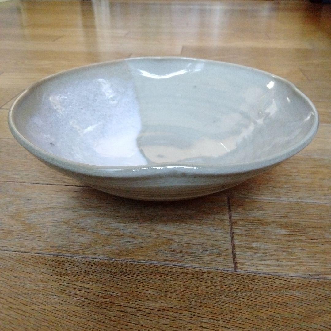 東洋中国骨董【松林庵登陽窯萩焼お皿】人気陶芸家　玉村登陽代表作　在銘あり貴重希少