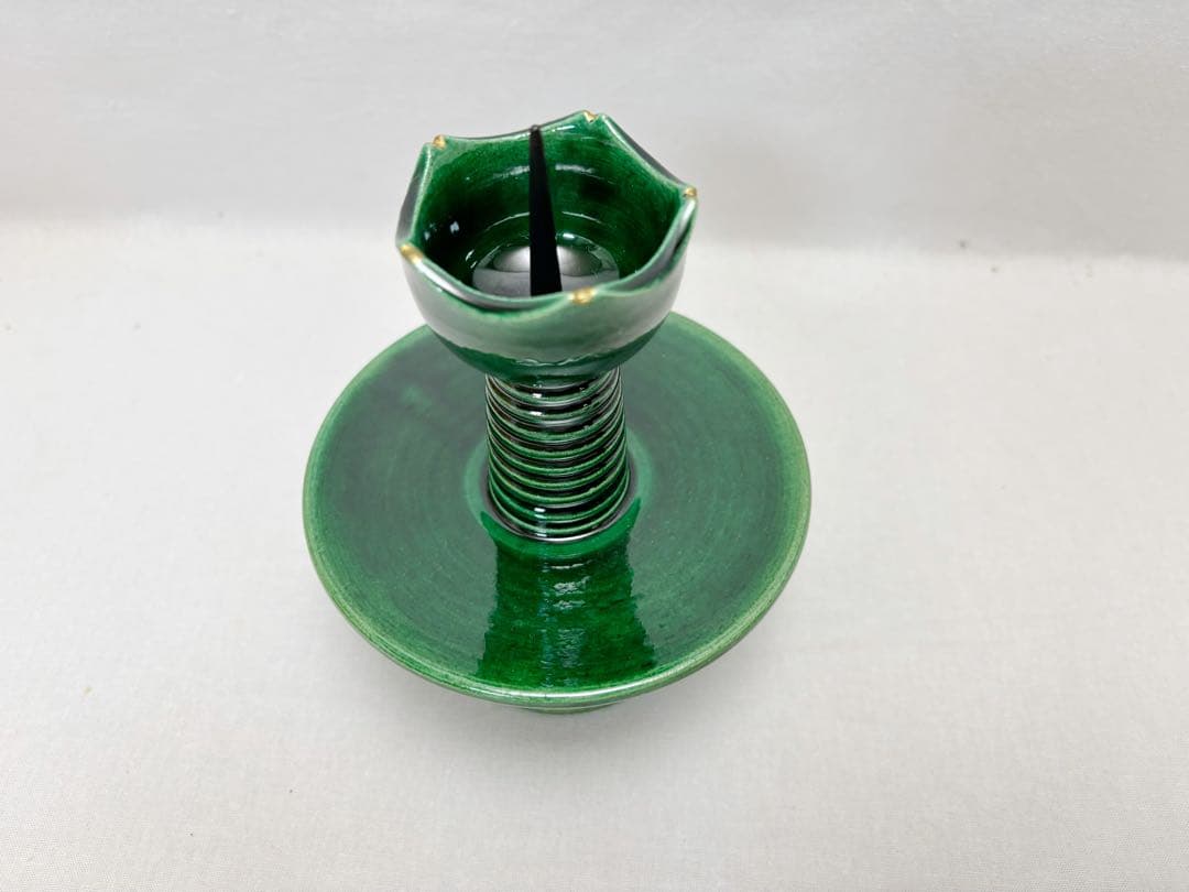 未使用 茶道具 佐々木松楽作 青楽 三ツ具足 利休忌 陶印 七事式 紙箱