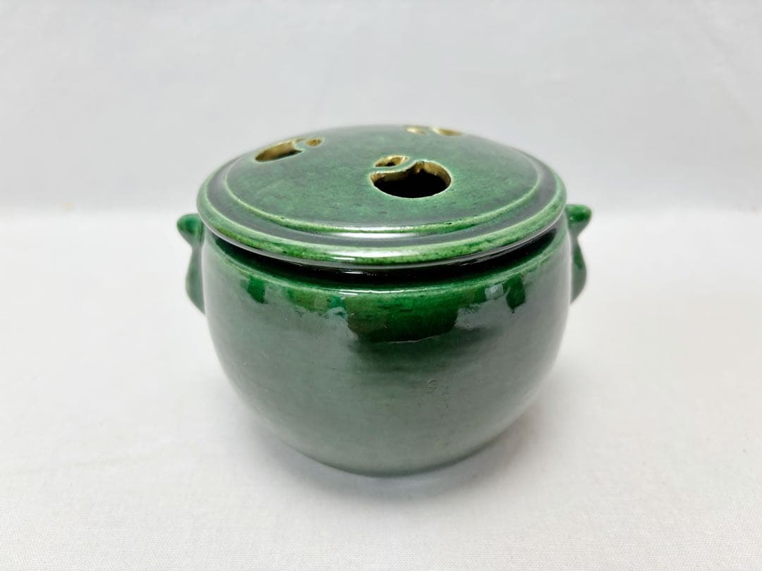 未使用 茶道具 佐々木松楽作 青楽 三ツ具足 利休忌 陶印 七事式 紙箱