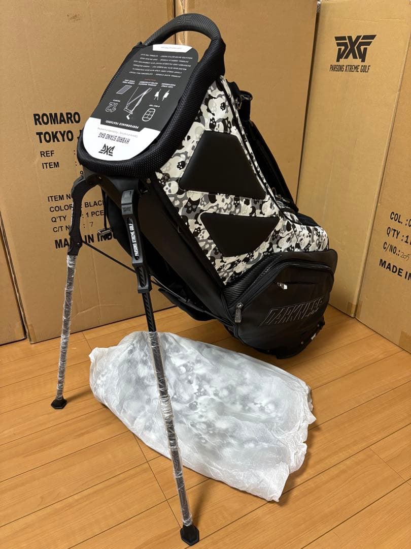 PXG ダークネス スカルカモ ハイブリッドスタンドバッグ 6分割 未使用展示品