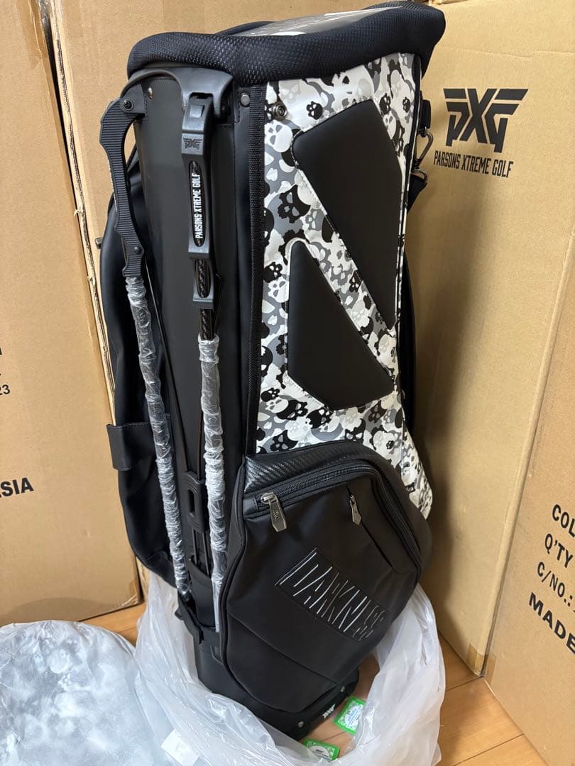 PXG ダークネス スカルカモ ハイブリッドスタンドバッグ 6分割 未使用展示品