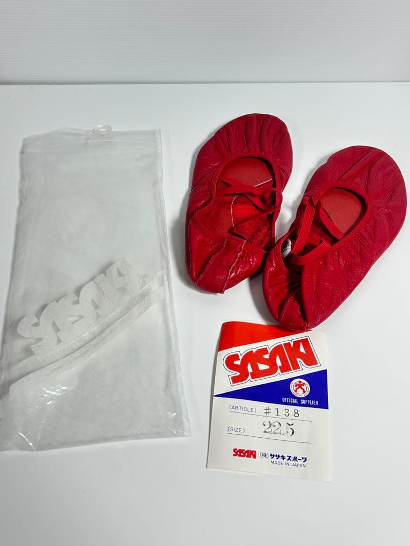 ササキスポーツ 22.5 ダンスシューズ 赤 牛皮 未使用