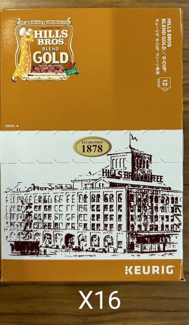 超お得商品～キューリグkカップ　ヒルスブレンドゴールド 16箱セット