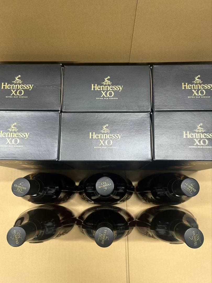 古酒 並行 Hennessy ヘネシー XO 黒キャップ 箱付き 6点セット