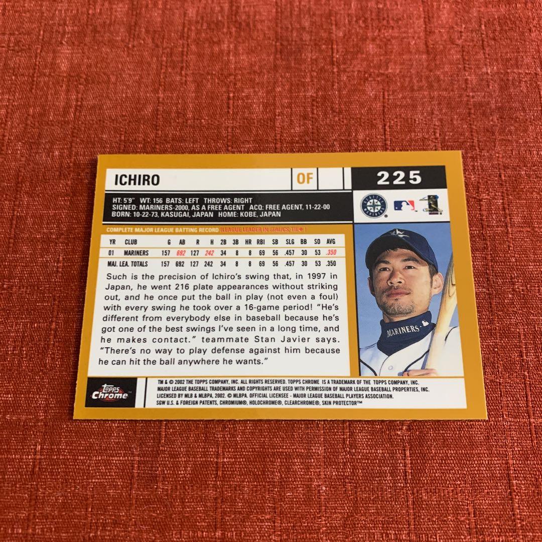 [最安値] 2002 Toops Chrome イチロー カード 美品！