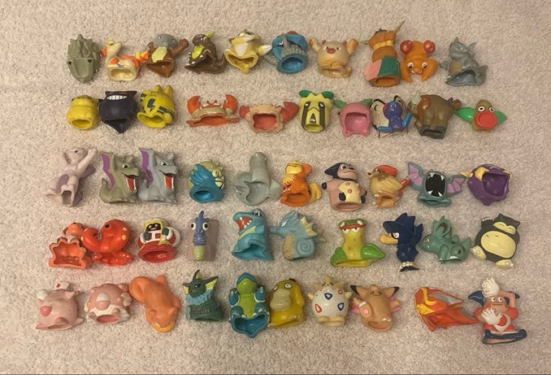 【希少】レトロ　大量！お得！ポケモン　指人形　ソフビ　172体　クリア　初期