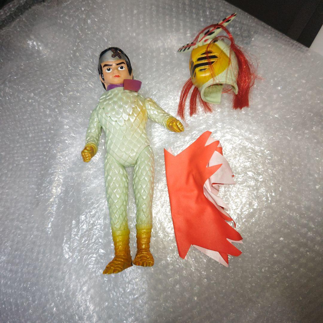 旧バンダイ　変身忍者嵐　面取れ　ソフビ　32cm　現状品